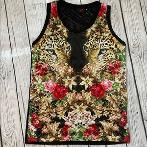 LSD IBIZA mesh tank leopard cheetah medium
